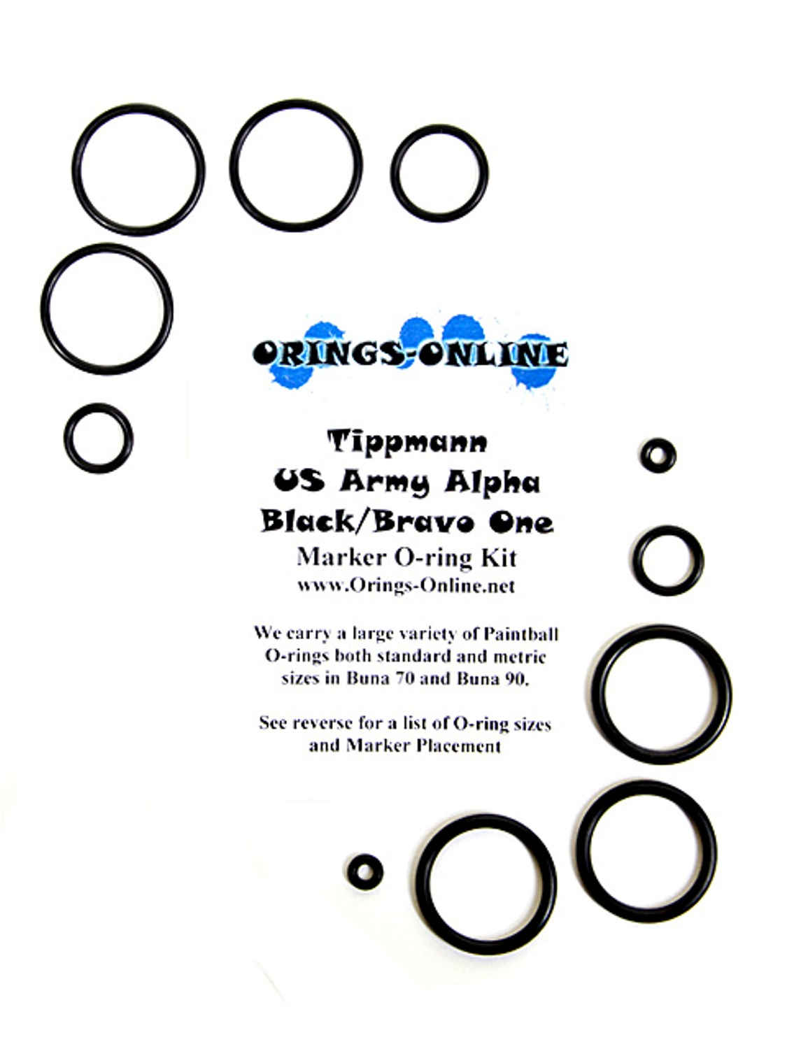 Tippmann Alpha Black / Bravo One Marker O-ring Kit